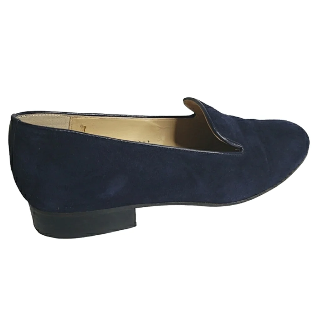 Suede Leather Slip-on Loafer 6 Preppy Minimalist Classic Business Flat Talbots
